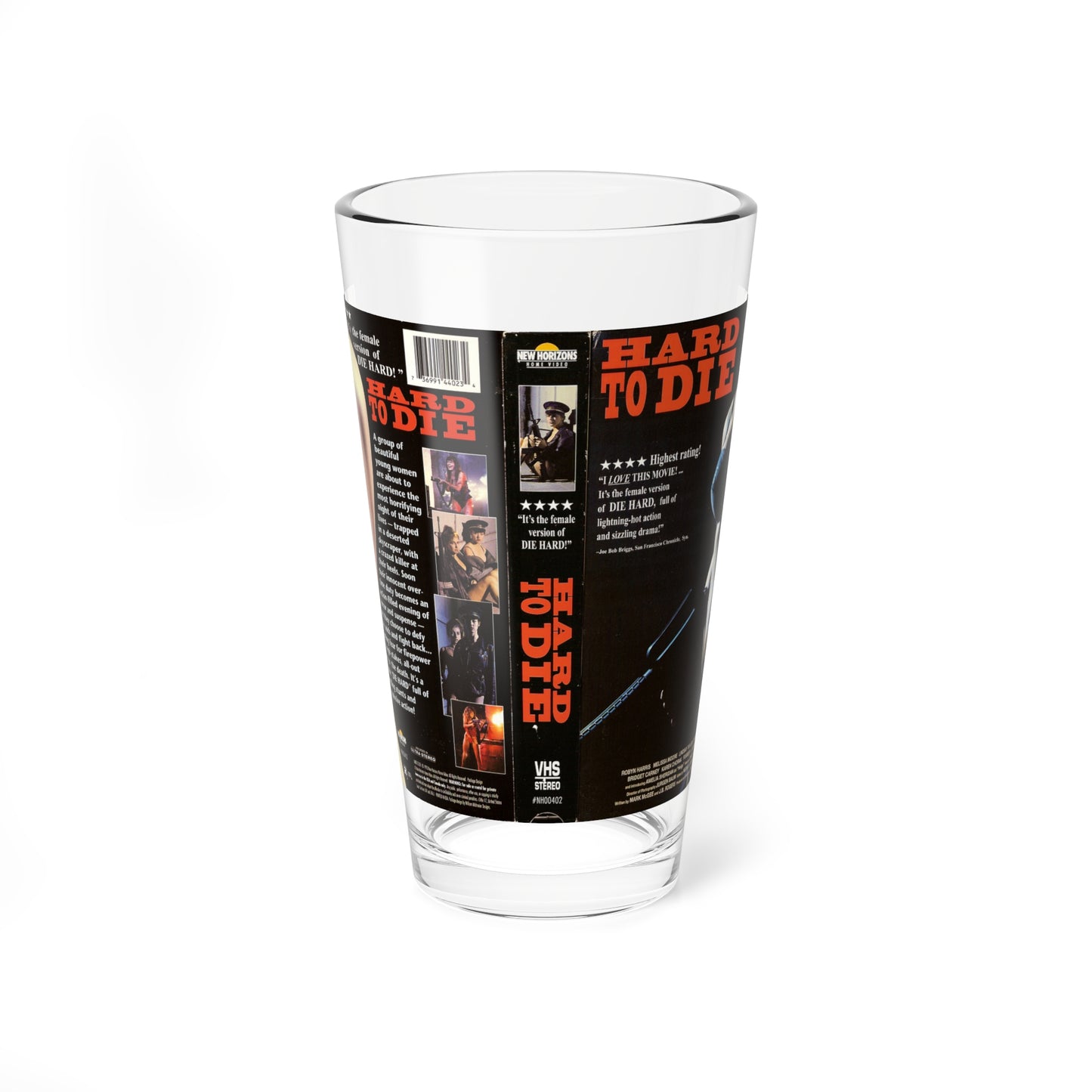 HARD TO DIE (VHS COVER) Pint Glass 16oz-16oz-Go Mug Yourself