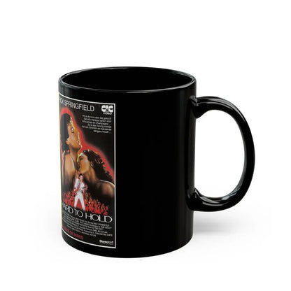 HARD TO HOLD RICK SPRINGFIELD (VHS COVER) - Black Coffee Mug - Go Mug Yourself