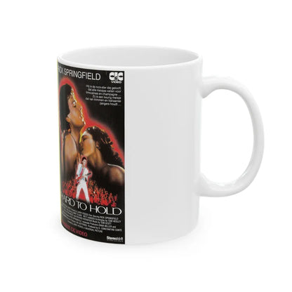 HARD TO HOLD RICK SPRINGFIELD (VHS COVER) - White Coffee Mug-Go Mug Yourself