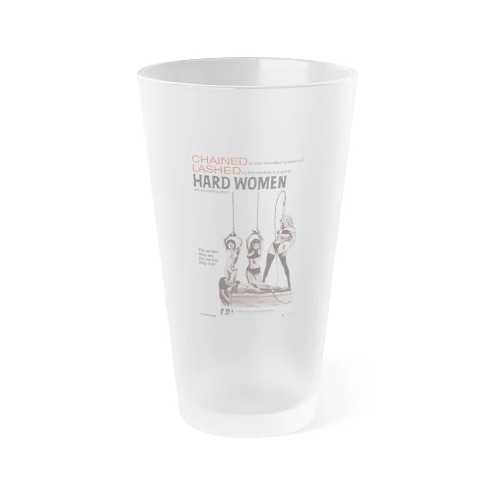 HARD WOMEN 1970 Movie Poster - Frosted Pint Glass 16oz-16oz-Frosted-Go Mug Yourself