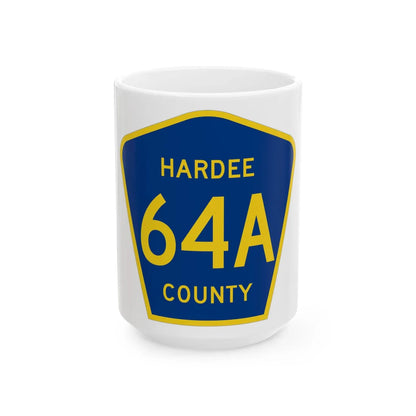 Hardee County 64A (Florida) (Road Sign) White Coffee Mug 15oz - Go Mug Yourself