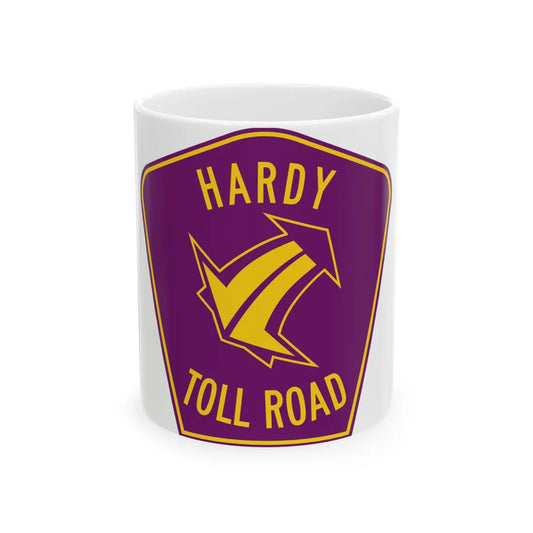 Hardy Toll Road (Texas) (Road Sign) White Coffee Mug 11oz - Go Mug Yourself