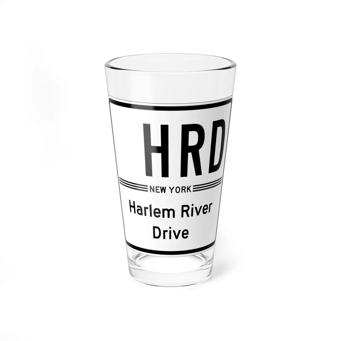 Harlem River Drive Shield free (New York) (Road Sign) Pint Glass 16oz 16oz - Go Mug Yourself