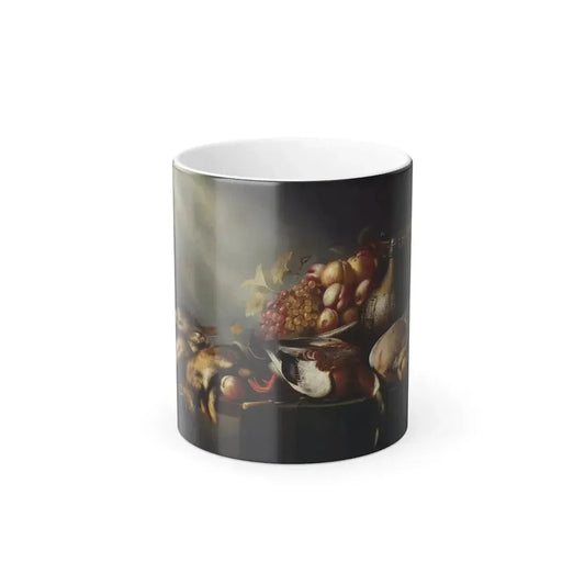 Harmen van Steenwijck (1612-1656) A still life with game including wildfowl with fish and fruit - Oil on-0 - Color Changing Mug 11oz 11oz - Go Mug Yourself