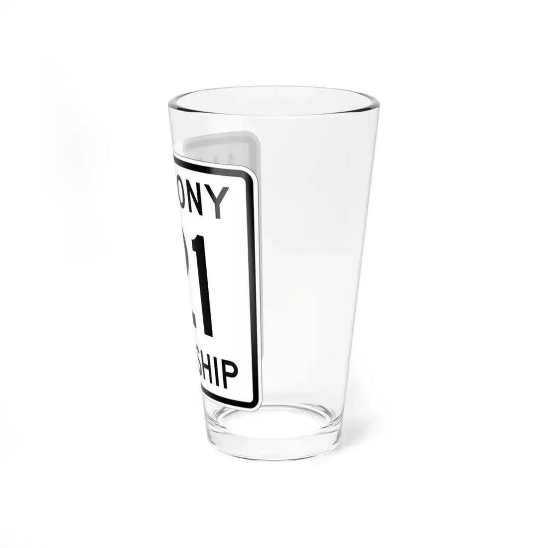 Harmony Township Route 121 Morrow County Ohio (Ohio) (Road Sign) Pint Glass 16oz - Go Mug Yourself