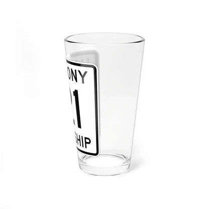 Harmony Township Route 121 Morrow County Ohio (Ohio) (Road Sign) Pint Glss 16oz - Go Mug Yourself