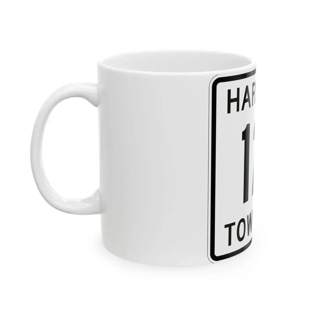 Harmony Township Route 121 Morrow County Ohio (Ohio) (Road Sign) White Coffee Mug - Go Mug Yourself