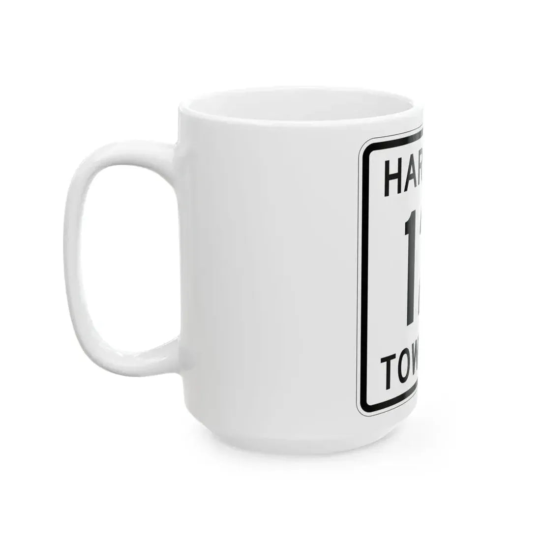 Harmony Township Route 121 Morrow County Ohio (Ohio) (Road Sign) White Coffee Mug - Go Mug Yourself