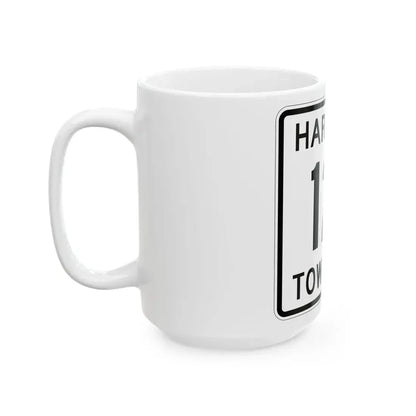 Harmony Township Route 121 Morrow County Ohio (Ohio) (Road Sign) White Coffee Mug - Go Mug Yourself