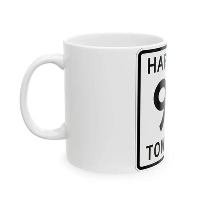 Harmony Township Route 92 Morrow County Ohio (Ohio) (Road Sign) White Coffee Mug - Go Mug Yourself