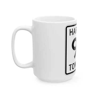 Harmony Township Route 92 Morrow County Ohio (Ohio) (Road Sign) White Coffee Mug - Go Mug Yourself