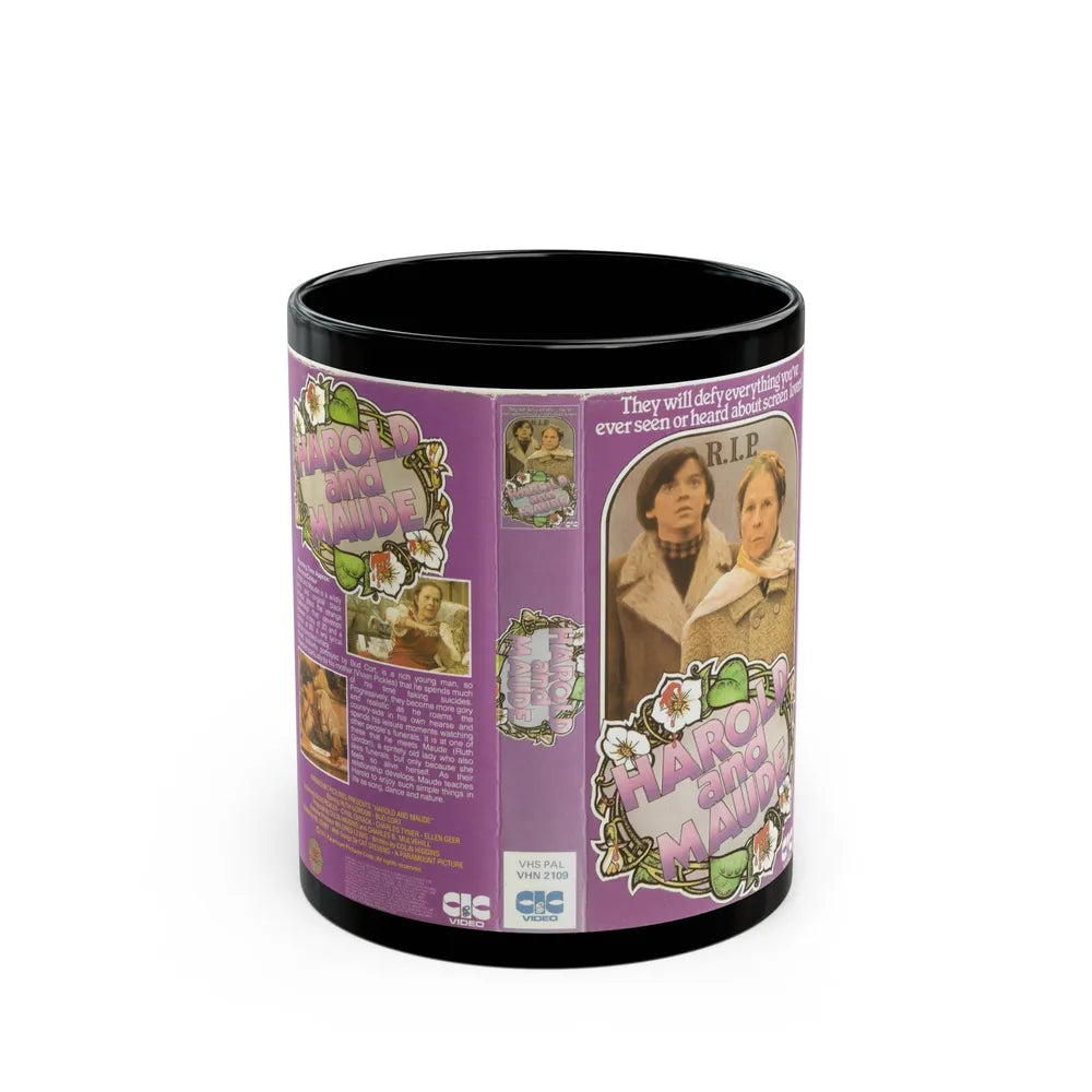 HAROLD AND MAUDE (VHS COVER) - Black Coffee Mug-11oz-Go Mug Yourself