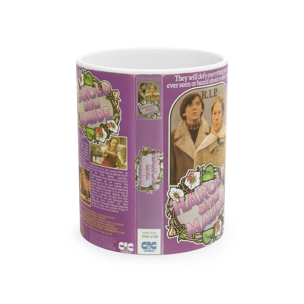 HAROLD AND MAUDE (VHS COVER) - White Coffee Mug-11oz-Go Mug Yourself