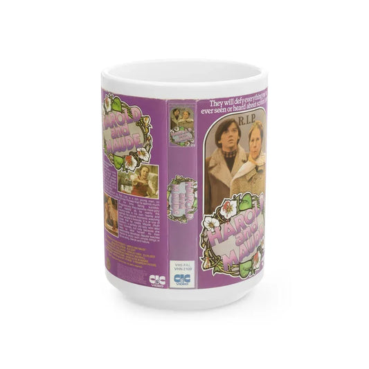 HAROLD AND MAUDE (VHS COVER) - White Coffee Mug 15oz - Go Mug Yourself