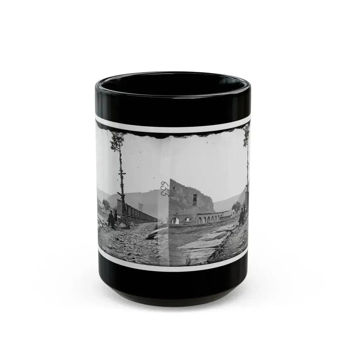 Harper's Ferry, W. Va. Ruins Of Arsenal (U.S. Civil War) Black Coffee Mug 15oz - Go Mug Yourself