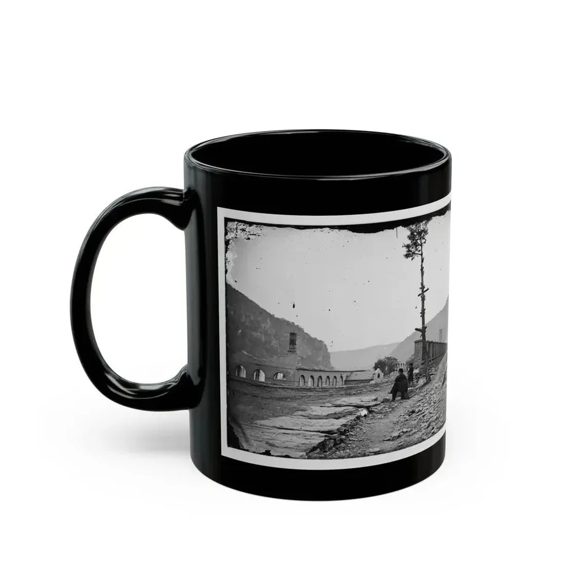 Harper's Ferry, W. Va. Ruins Of Arsenal (U.S. Civil War) Black Coffee Mug - Go Mug Yourself
