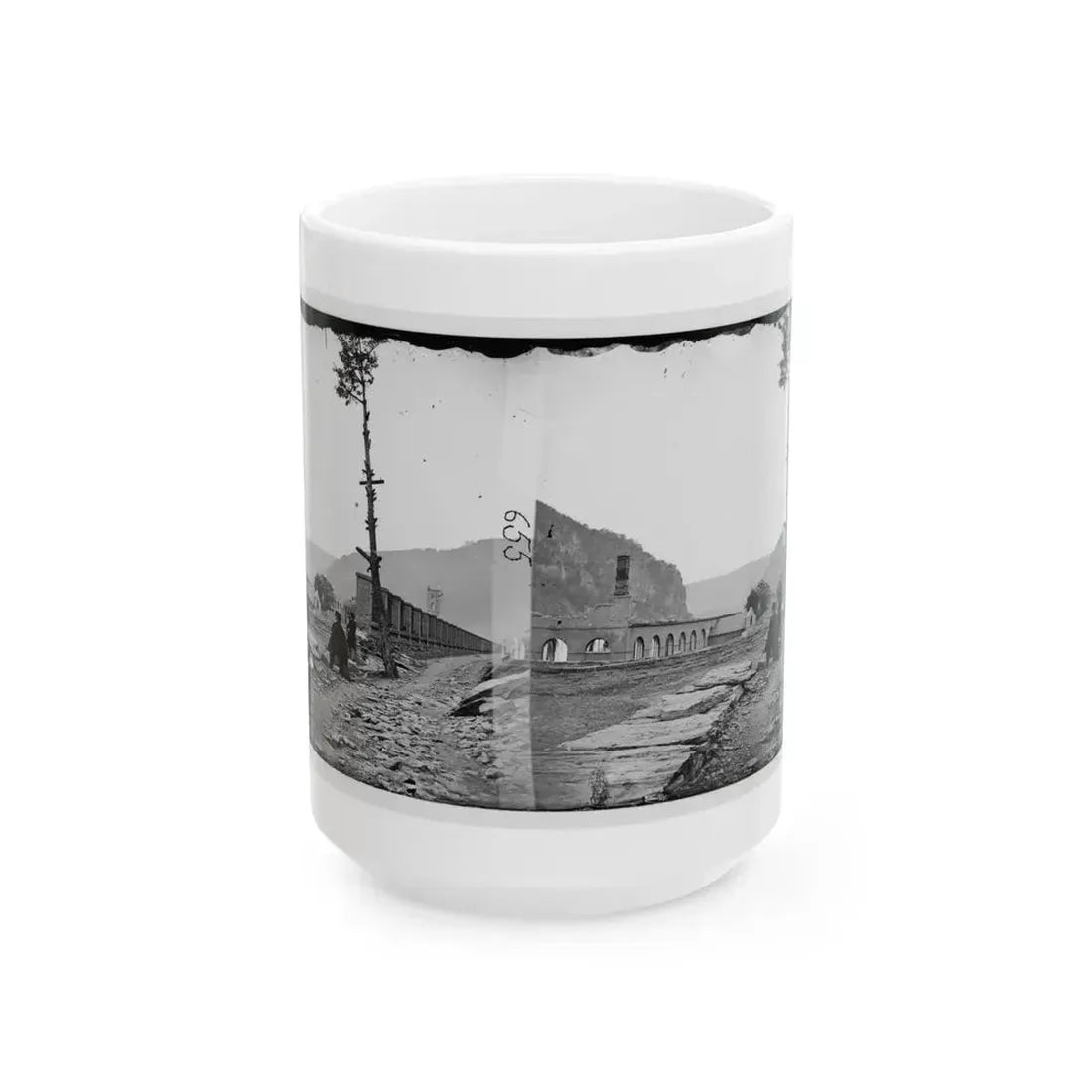 Harper's Ferry, W. Va. Ruins Of Arsenal (U.S. Civil War) White Coffee Mug 15oz - Go Mug Yourself