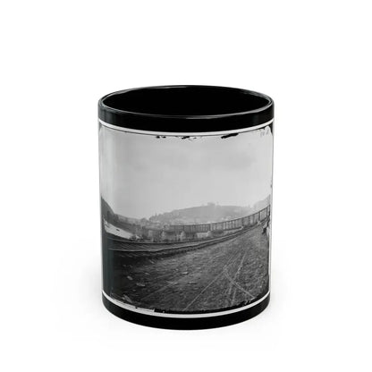 Harper's Ferry, W. Va. View Of The Town And Railroad Bridge (U.S. Civil War) Black Coffee Mug 11oz - Go Mug Yourself