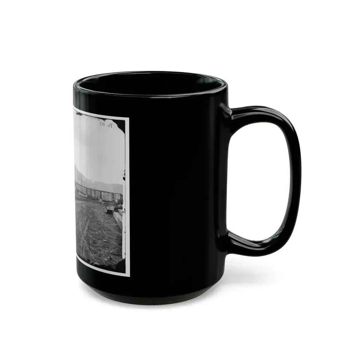 Harper's Ferry, W. Va. View Of The Town And Railroad Bridge (U.S. Civil War) Black Coffee Mug - Go Mug Yourself