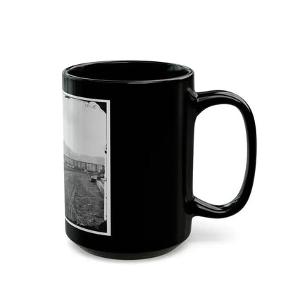 Harper's Ferry, W. Va. View Of The Town And Railroad Bridge (U.S. Civil War) Black Coffee Mug - Go Mug Yourself