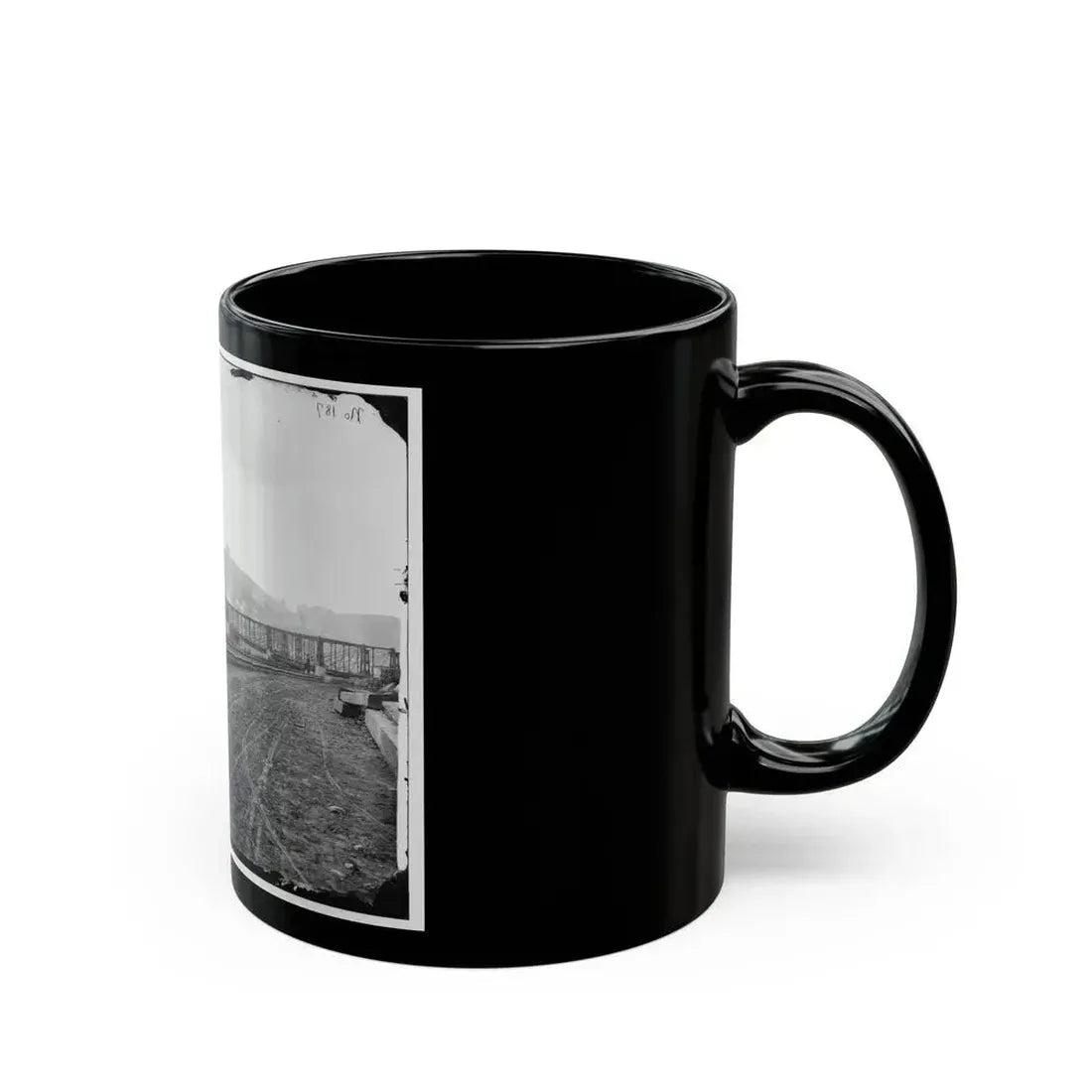 Harper's Ferry, W. Va. View Of The Town And Railroad Bridge (U.S. Civil War) Black Coffee Mug - Go Mug Yourself