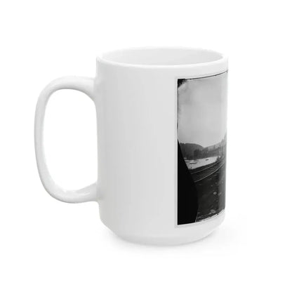 Harper's Ferry, W. Va. View Of The Town And Railroad Bridge (U.S. Civil War) White Coffee Mug - Go Mug Yourself