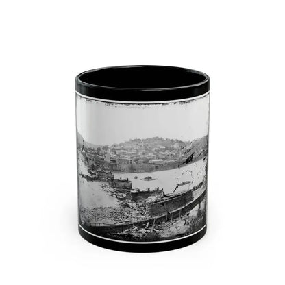 Harper's Ferry, W. Va. View Of Town; Railroad Bridge In Ruins (U.S. Civil War) Black Coffee Mug 11oz - Go Mug Yourself