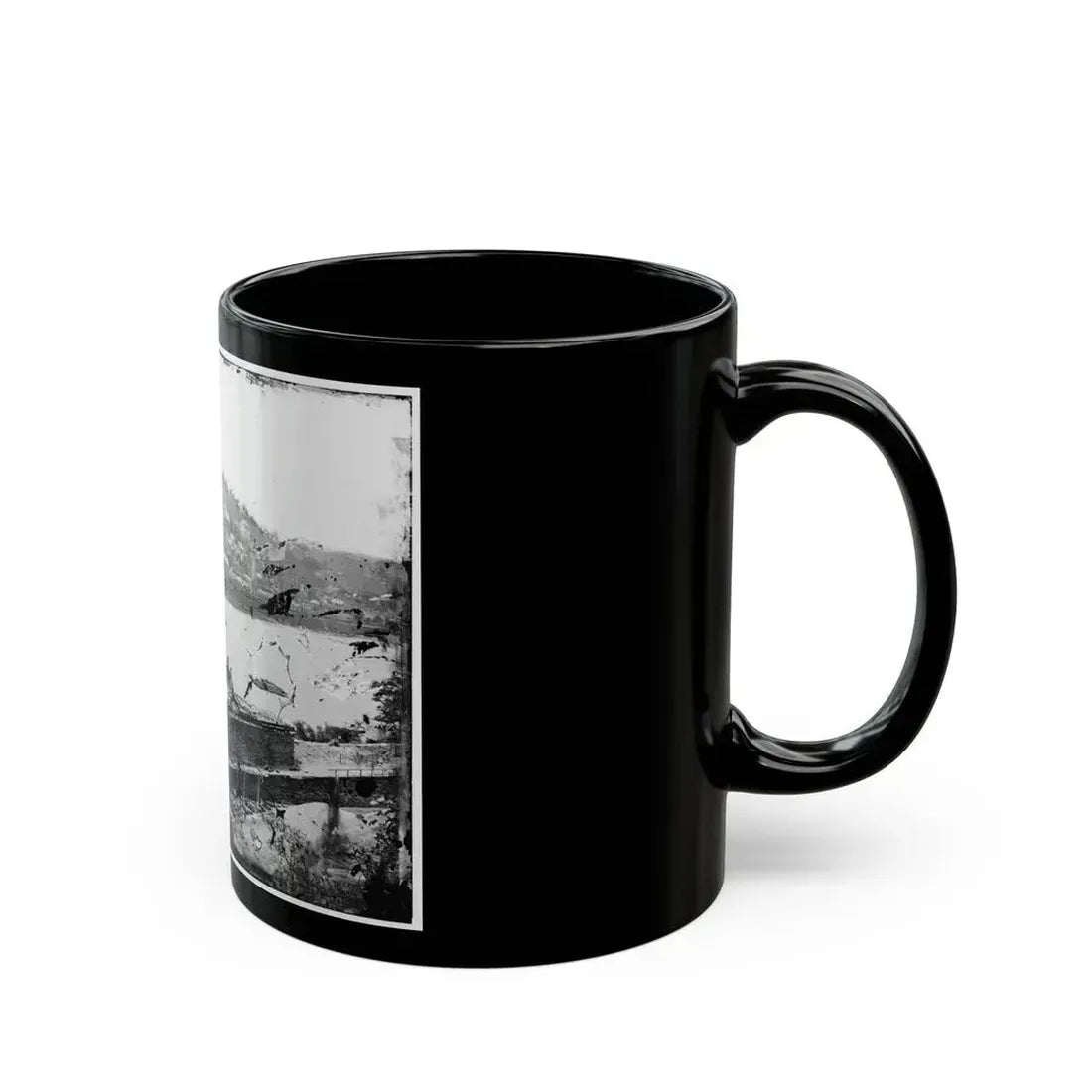Harper's Ferry, W. Va. View Of Town; Railroad Bridge In Ruins (U.S. Civil War) Black Coffee Mug - Go Mug Yourself