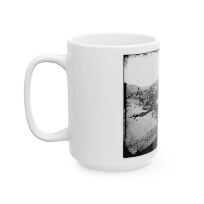 Harper's Ferry, W. Va. View Of Town; Railroad Bridge In Ruins (U.S. Civil War) White Coffee Mug - Go Mug Yourself