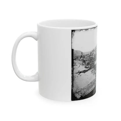 Harper's Ferry, W. Va. View Of Town; Railroad Bridge In Ruins (U.S. Civil War) White Coffee Mug - Go Mug Yourself