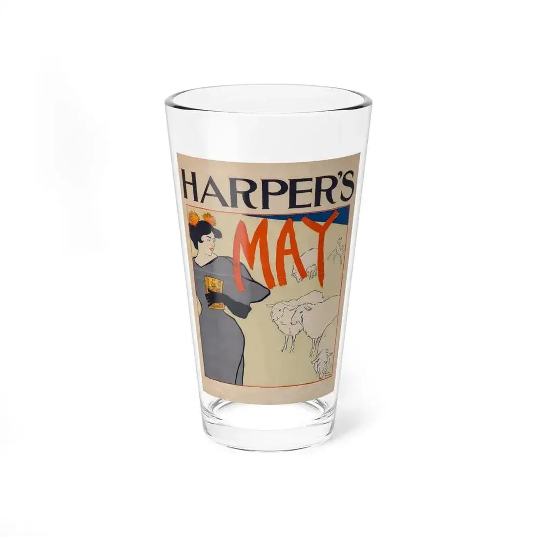 Harper's Magazine, May cover (1895) - Pint Glass 16oz 16oz - Go Mug Yourself