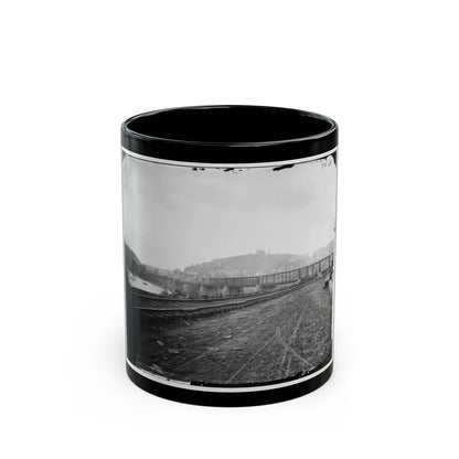 Harper's Ferry, W. Va. View Of The Town And Railroad Bridge (U.S. Civil War) Black Coffee Mug-11oz-Go Mug Yourself