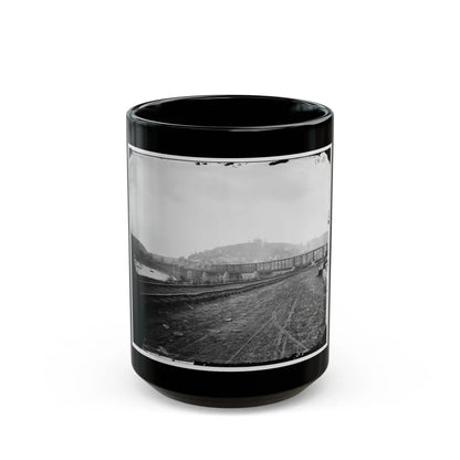 Harper's Ferry, W. Va. View Of The Town And Railroad Bridge (U.S. Civil War) Black Coffee Mug-15oz-Go Mug Yourself