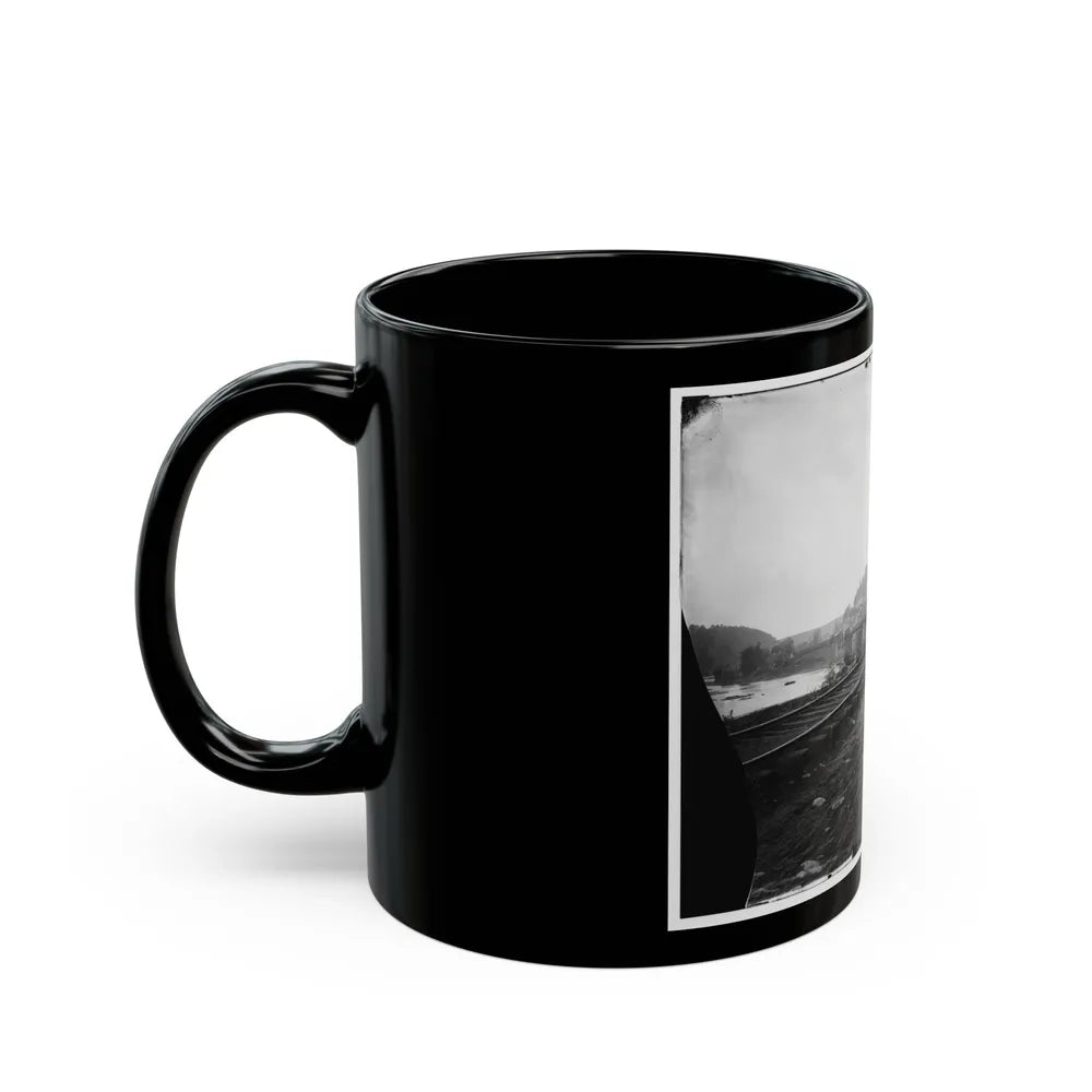 Harper's Ferry, W. Va. View Of The Town And Railroad Bridge (U.S. Civil War) Black Coffee Mug-Go Mug Yourself