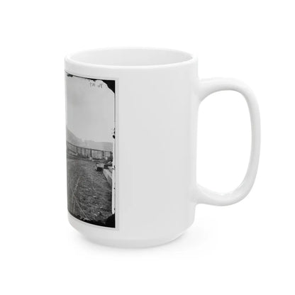 Harper's Ferry, W. Va. View Of The Town And Railroad Bridge (U.S. Civil War) White Coffee Mug-Go Mug Yourself