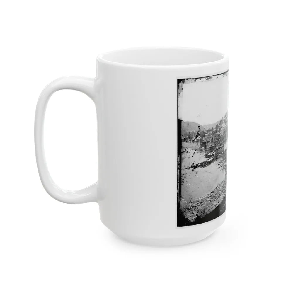 Harper's Ferry, W. Va. View Of Town; Railroad Bridge In Ruins (U.S. Civil War) White Coffee Mug-Go Mug Yourself