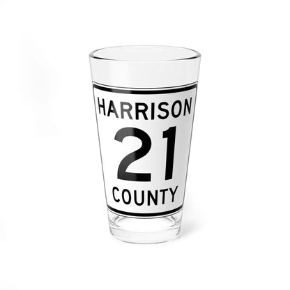 Harrison County Route 21 OH (Ohio) (Road Sign) Pint Glass 16oz 16oz - Go Mug Yourself