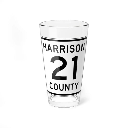Harrison County Route 21 OH (Ohio) (Road Sign) Pint Glass 16oz 16oz - Go Mug Yourself