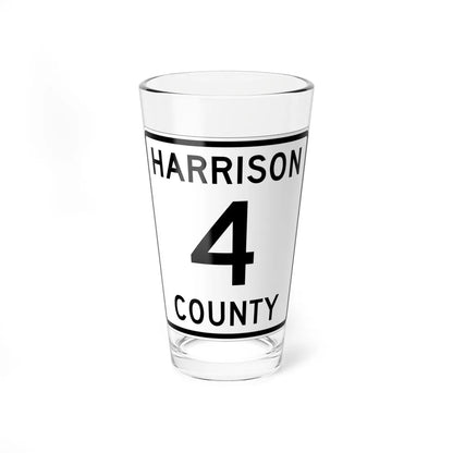 Harrison County Route 4 OH (Ohio) (Road Sign) Pint Glass 16oz 16oz - Go Mug Yourself