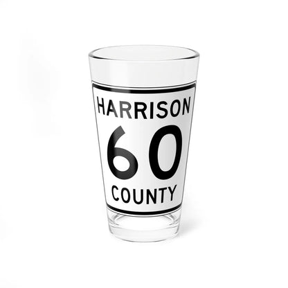 Harrison County Route 60 OH (Ohio) (Road Sign) Pint Glass 16oz 16oz - Go Mug Yourself
