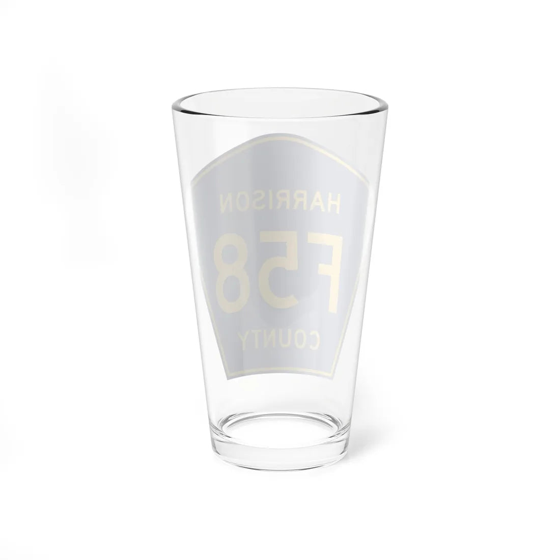 Harrison County Route F58 IA (Iowa) (Road Sign) Pint Glass 16oz - Go Mug Yourself