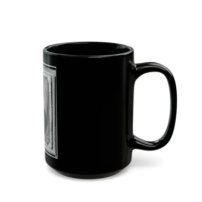 Harrison (Harry) Corbin, Pvt., U.S.A., Half-Length Portrait Facing Front (U.S. Civil War) Black Coffee Mug - Go Mug Yourself