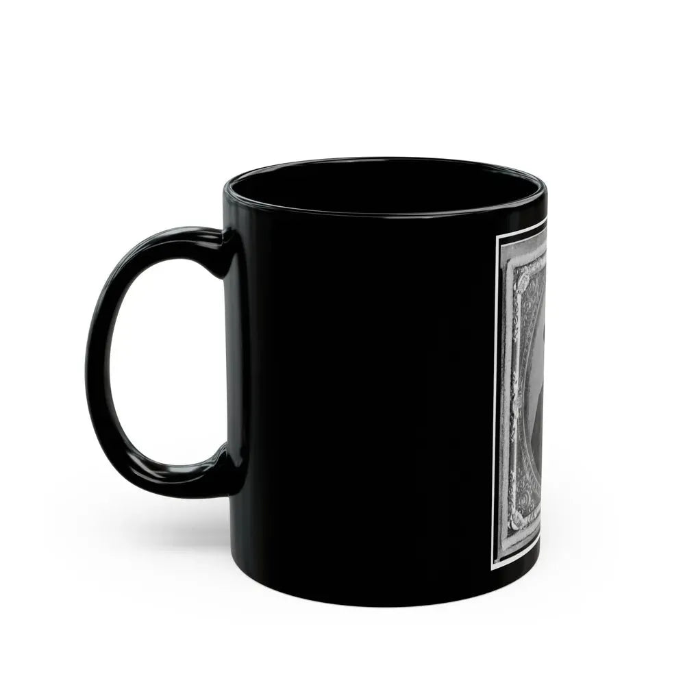 Harrison (Harry) Corbin, Pvt., U.S.A., Half-Length Portrait Facing Front (U.S. Civil War) Black Coffee Mug - Go Mug Yourself