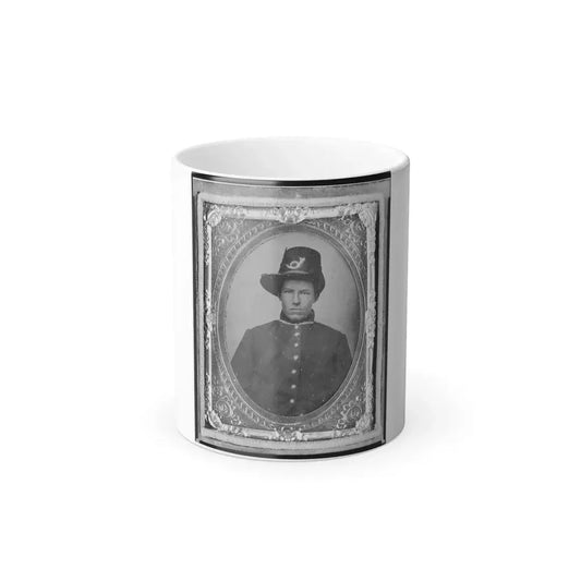 Harrison (Harry) Corbin, Pvt., U.S.A., Half-Length Portrait Facing Front (U.S. Civil War) Color Changing Coffee Mug 11oz Default Title 11oz - Go Mug Yourself