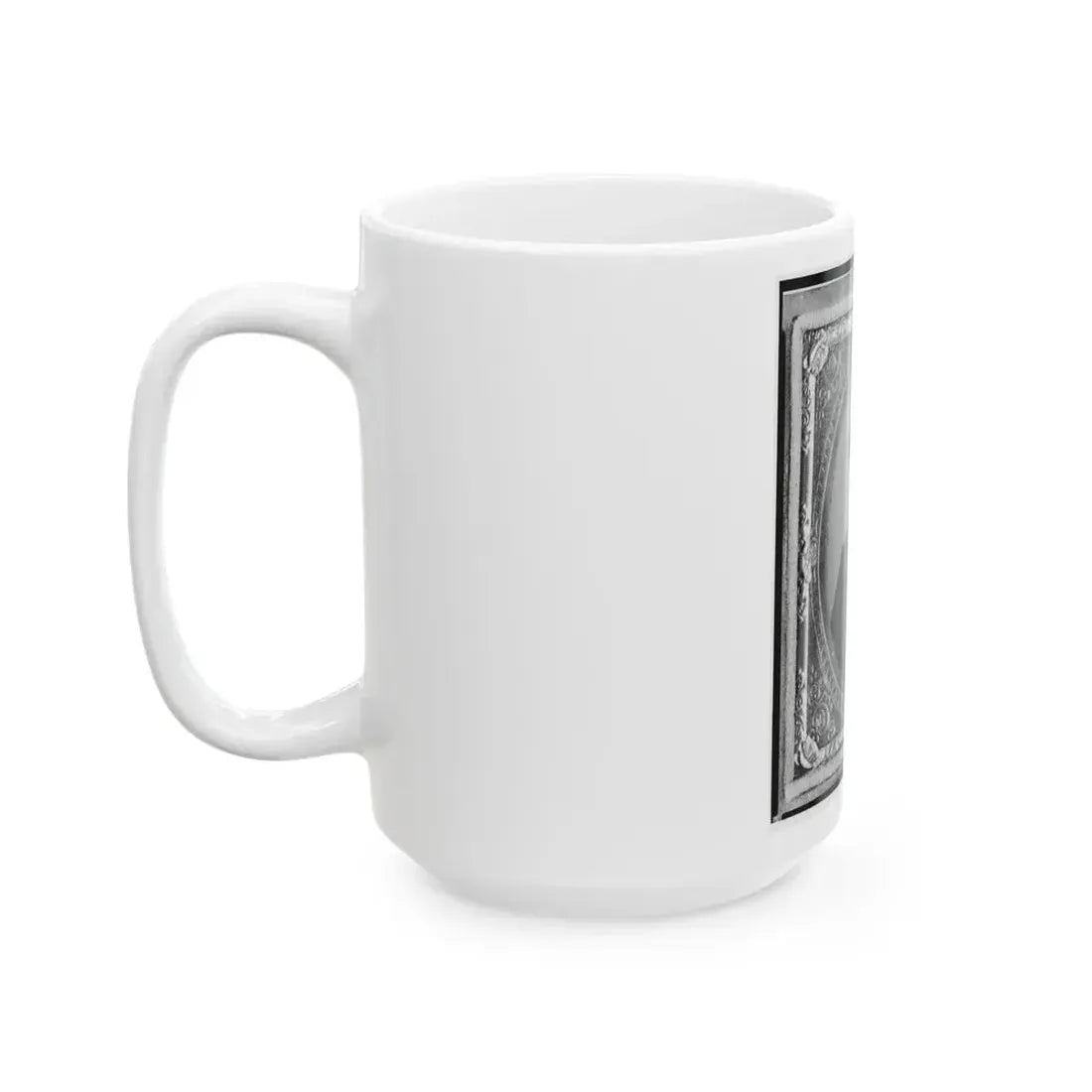 Harrison (Harry) Corbin, Pvt., U.S.A., Half-Length Portrait Facing Front (U.S. Civil War) White Coffee Mug - Go Mug Yourself