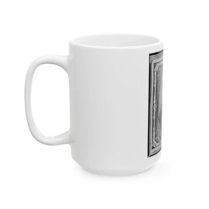 Harrison (Harry) Corbin, Pvt., U.S.A., Half-Length Portrait Facing Front (U.S. Civil War) White Coffee Mug - Go Mug Yourself