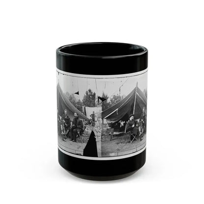Harrison's Landing, Va. Col. Albert V. Colburn, Col. Delos B. Sacket, And Gen. John Sedgwick (U.S. Civil War) Black Coffee Mug 15oz - Go Mug Yourself