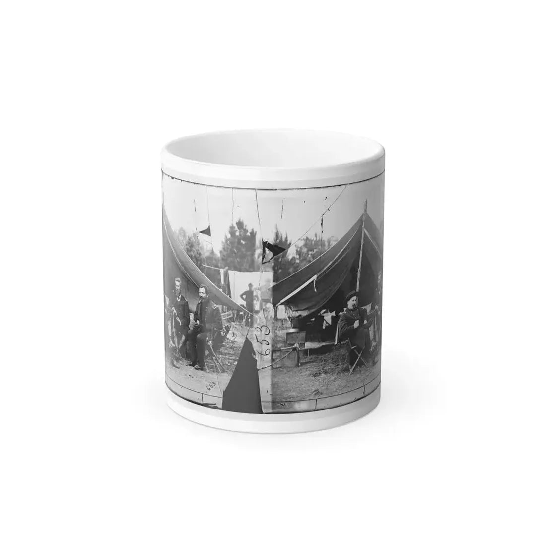 Harrison's Landing, Va. Col. Albert V. Colburn, Col. Delos B. Sacket, and Gen. John Sedgwick (U.S. Civil War) Color Changing Coffee Mug 11oz Default Title 11oz - Go Mug Yourself