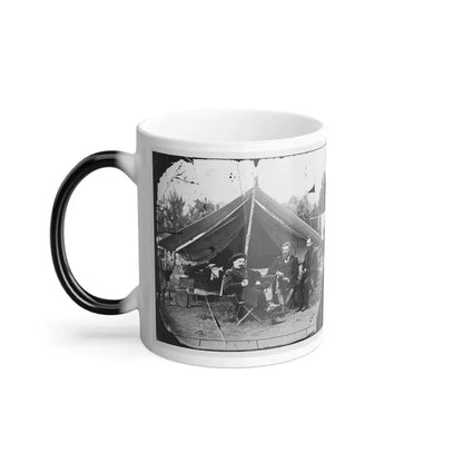 Harrison's Landing, Va. Col. Albert V. Colburn, Col. Delos B. Sacket, and Gen. John Sedgwick (U.S. Civil War) Color Changing Coffee Mug 11oz - Go Mug Yourself
