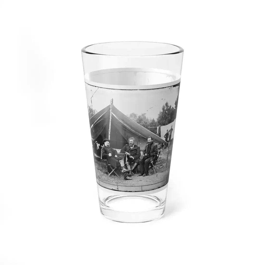 Harrison's Landing, Va. Col. Albert V. Colburn, Col. Delos B. Sacket, And Gen. John Sedgwick (U.S. Civil War) Pint Glass 16oz - Go Mug Yourself